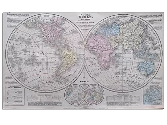 Антикварная карта полушарий. Дополнительное изображение