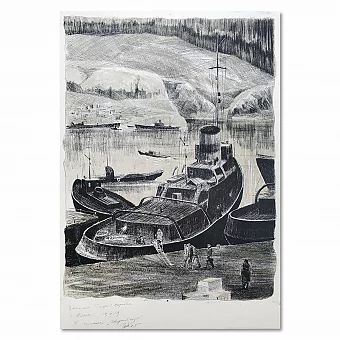 Автолитография "Серверный порт" - оригинал - редкий подарок. Дополнительное изображение