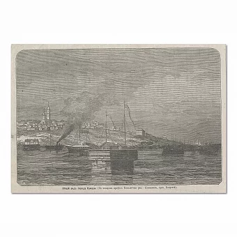 "Вид Самары" - антикварная оригинальная гравюра - 1877. Дополнительное изображение