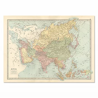 Карта Азии - антикварный экземпляр. Дополнительное изображение