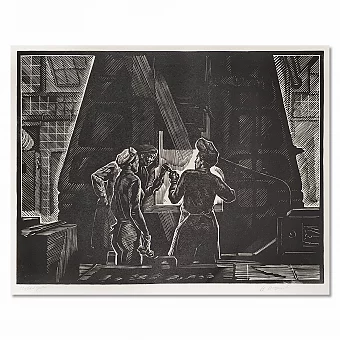 Оригинальная линогравюра "Новая деталь". Дополнительное изображение