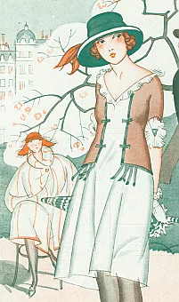 Антикварная страница "Мужчина с розой". Дополнительное изображение