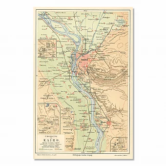 Антикварная карта Каира и окрестностей. Дополнительное изображение