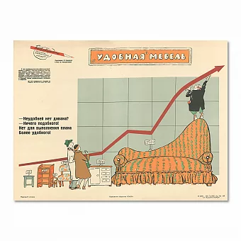 «"Удобная" мебель» - оригинальный сатирический плакат. Дополнительное изображение