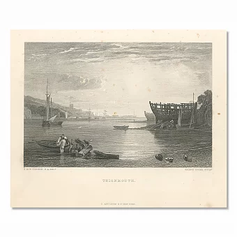 "Тинмут" - английская антикварная гравюра. Дополнительное изображение