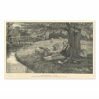 "Да будут счастливы твои мечты!" - редкая антикварная гравюра. Дополнительное изображение