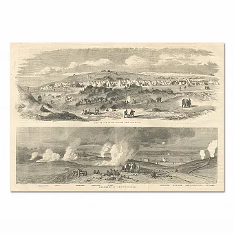 "Лагерь бригады ВМФ. Севастополь" - Lоndon News - 1855. Дополнительное изображение