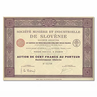 Акция «Горнопромышленное и промышленное общество Словении». Дополнительное изображение
