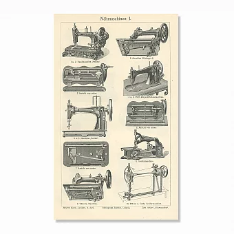 Антикварные гравюры "Швейные машины". Дополнительное изображение