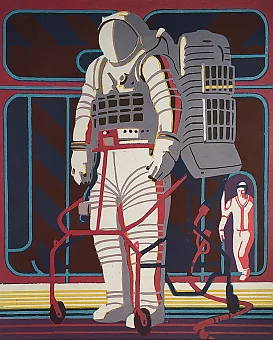 Оригинальный эстамп "В центре подготовки". Дополнительное изображение