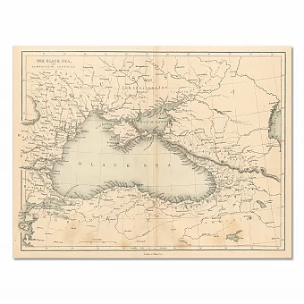 Антикварная карта "Черное море" - оригинальная литография. Дополнительное изображение