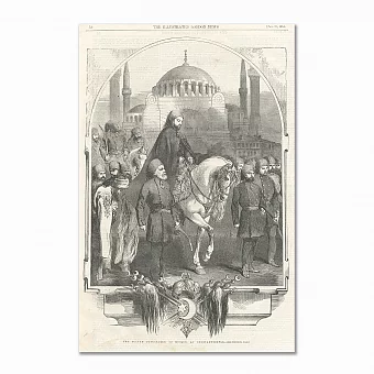 Антикварная гравюра "Султан Абдул-Меджид I", The Illustrated London News. Дополнительное изображение