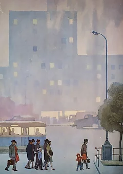 Оригинальный плакат "Вечерняя Москва". Дополнительное изображение