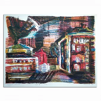 Оригинальная автолитография "Вечерняя Москва". Дополнительное изображение