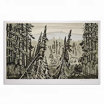 Оригинальная литография "Лес". Дополнительное изображение