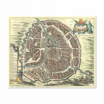 "Город Москва, столица Московии" - редкий антикварный план. Уникальный подарок. Дополнительное изображение