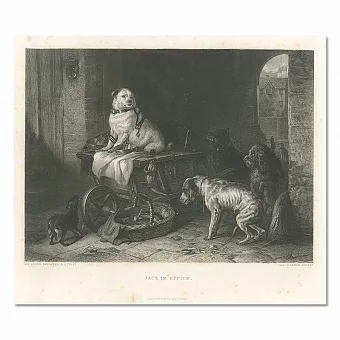 "Джек на службе" - антикварная гравюра - редкий экземпляр. Дополнительное изображение